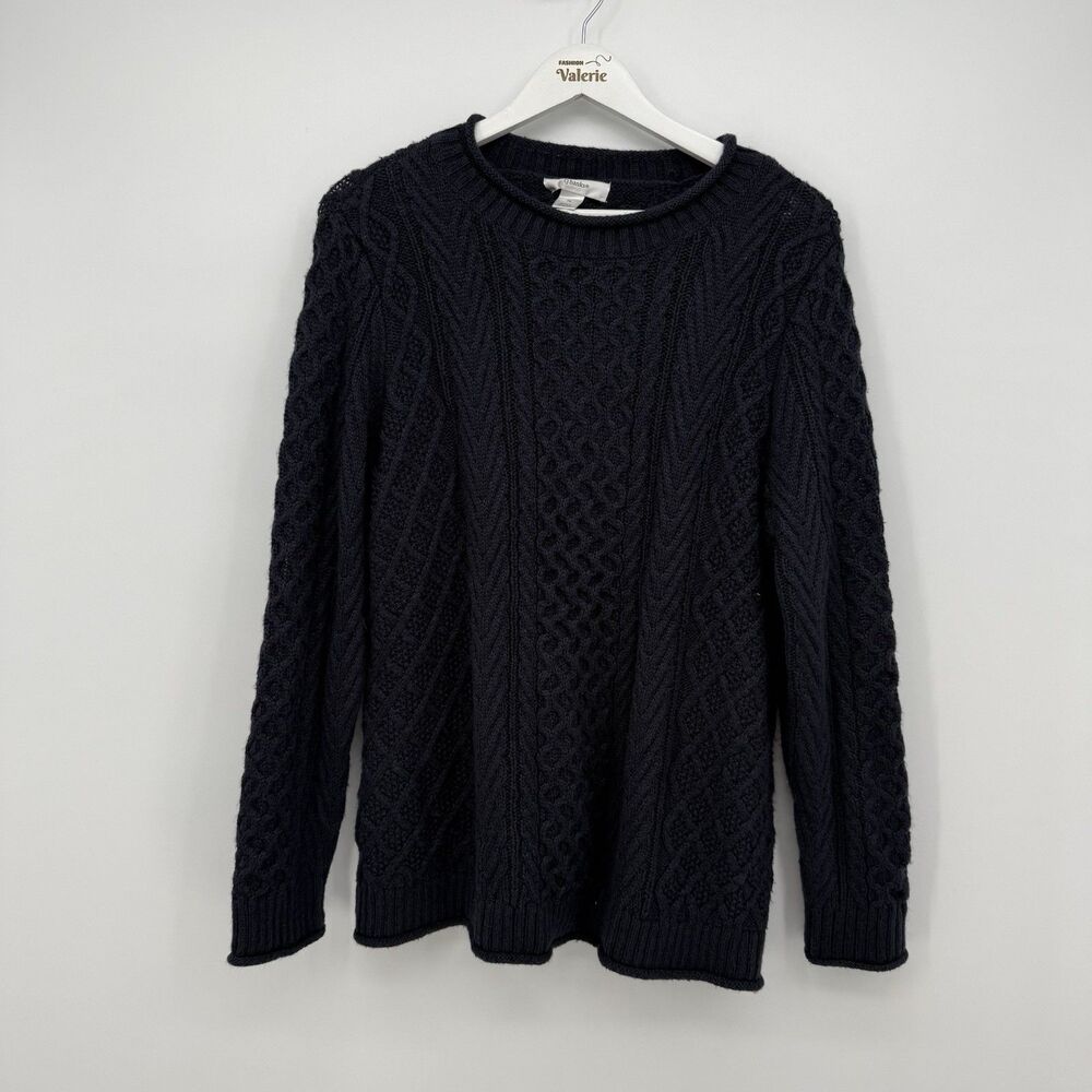 CJ Banks Blue Cable Knit Sweater Size 1X Plus Classic Fall Preppy